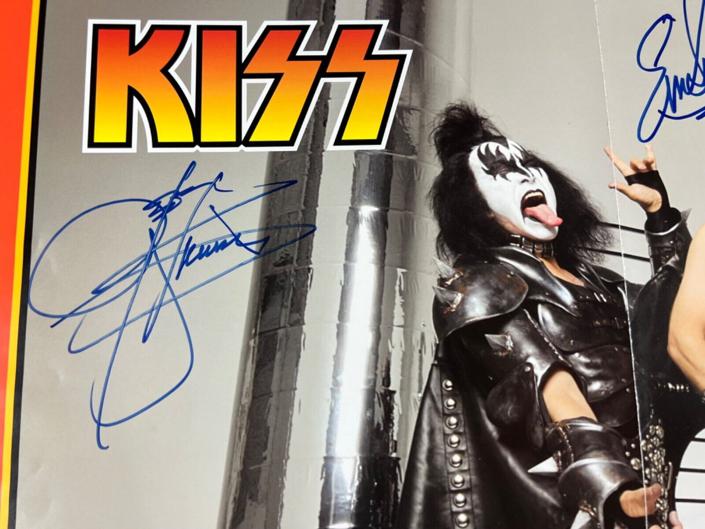 KISS JSA Signed Autograph Sonic Boom Poster Gene Simmons Paul Stanley +