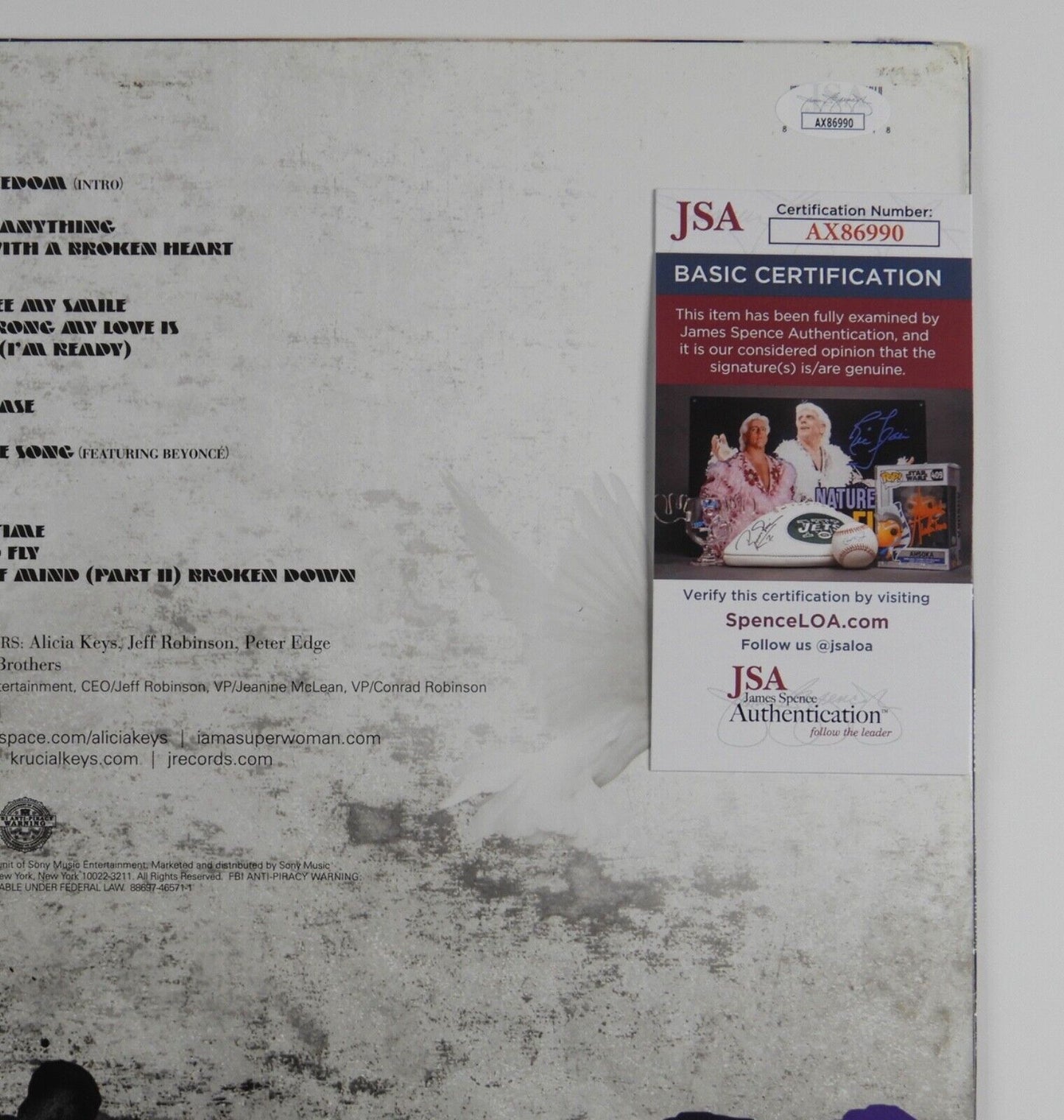 Alicia Keys JSA Signed Autograph Album Record Vinyl The Element Of Freedom