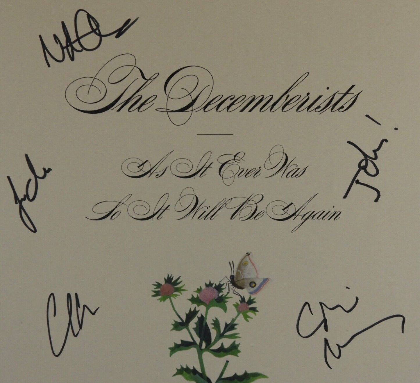 The Decemberists Signed Autograph JSA Album Insert Booklet