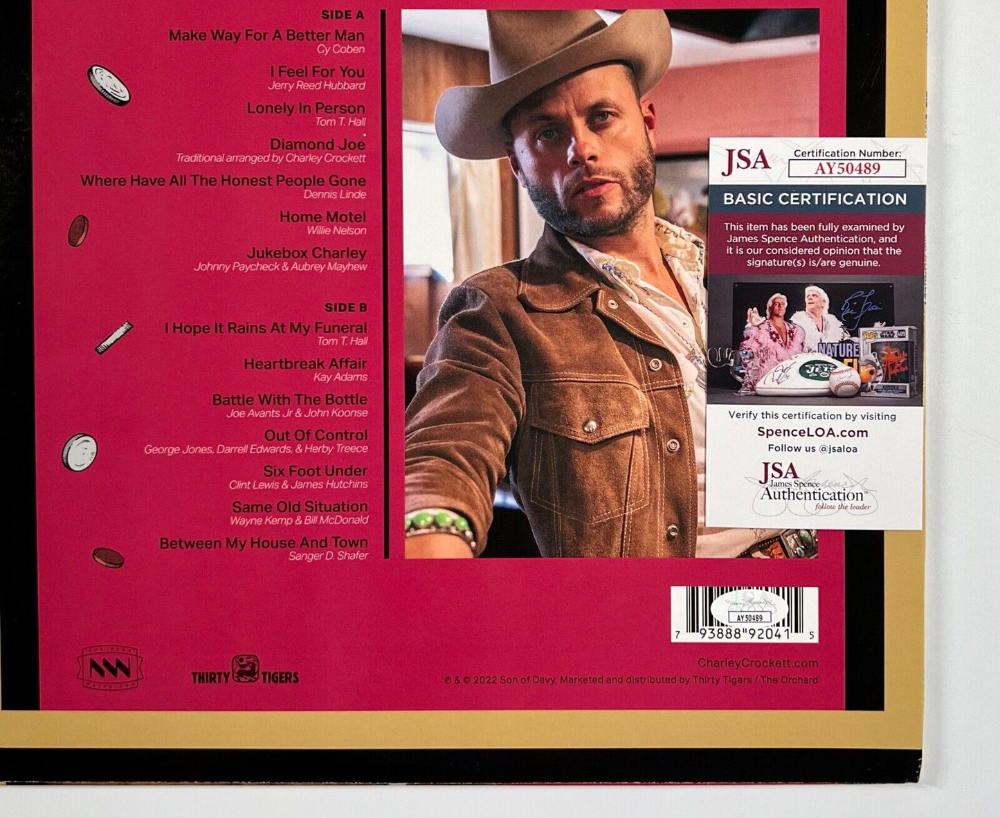 Charley Crockett JSA Signed Autograph Record Album Jukebox Cowboy
