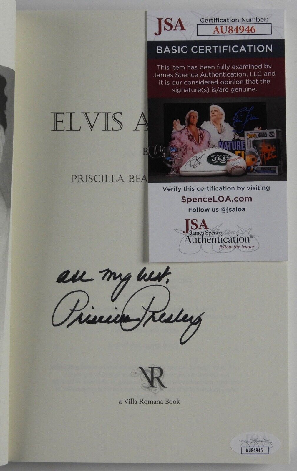 Priscilla Presley JSA Autograph Signed Book Elvis And Me