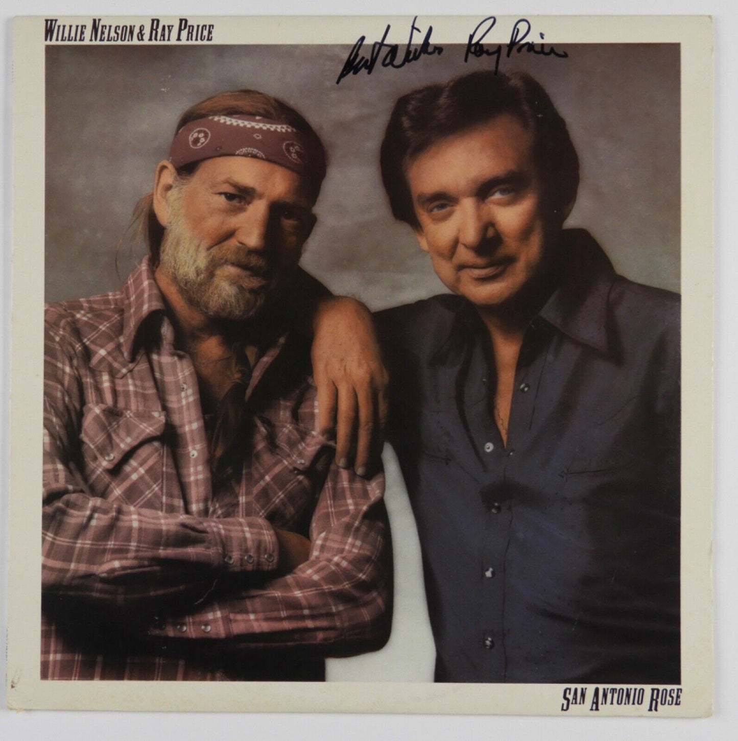 Ray Price JSA Signed Autograph Album Record Vinyl Willie Nelson San Antonio Rose