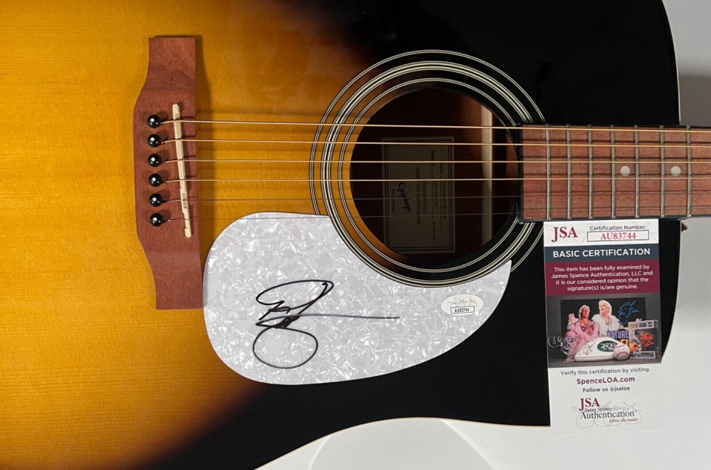 Riley Green JSA Autograph Fully Signed Guitar Epiphone Acoustic