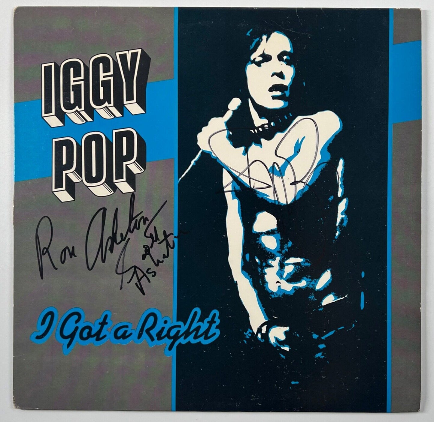Iggy Pop The Stooges JSA Autograph Signed Album Vinyl Record Ron Asheton Scott