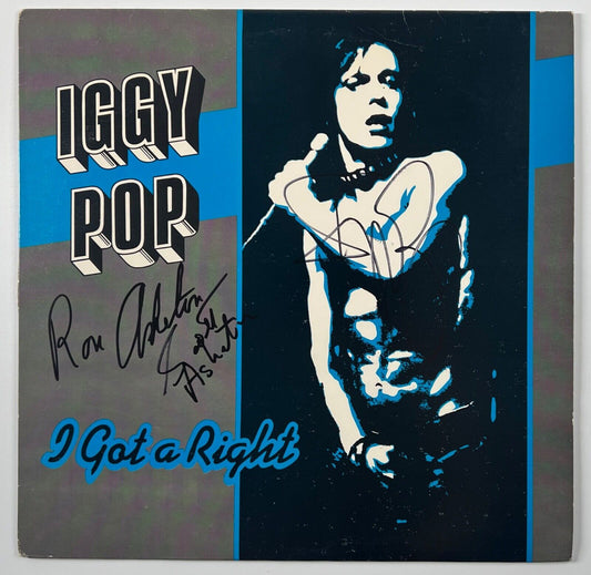 Iggy Pop The Stooges JSA Autograph Signed Album Vinyl Record Ron Asheton Scott