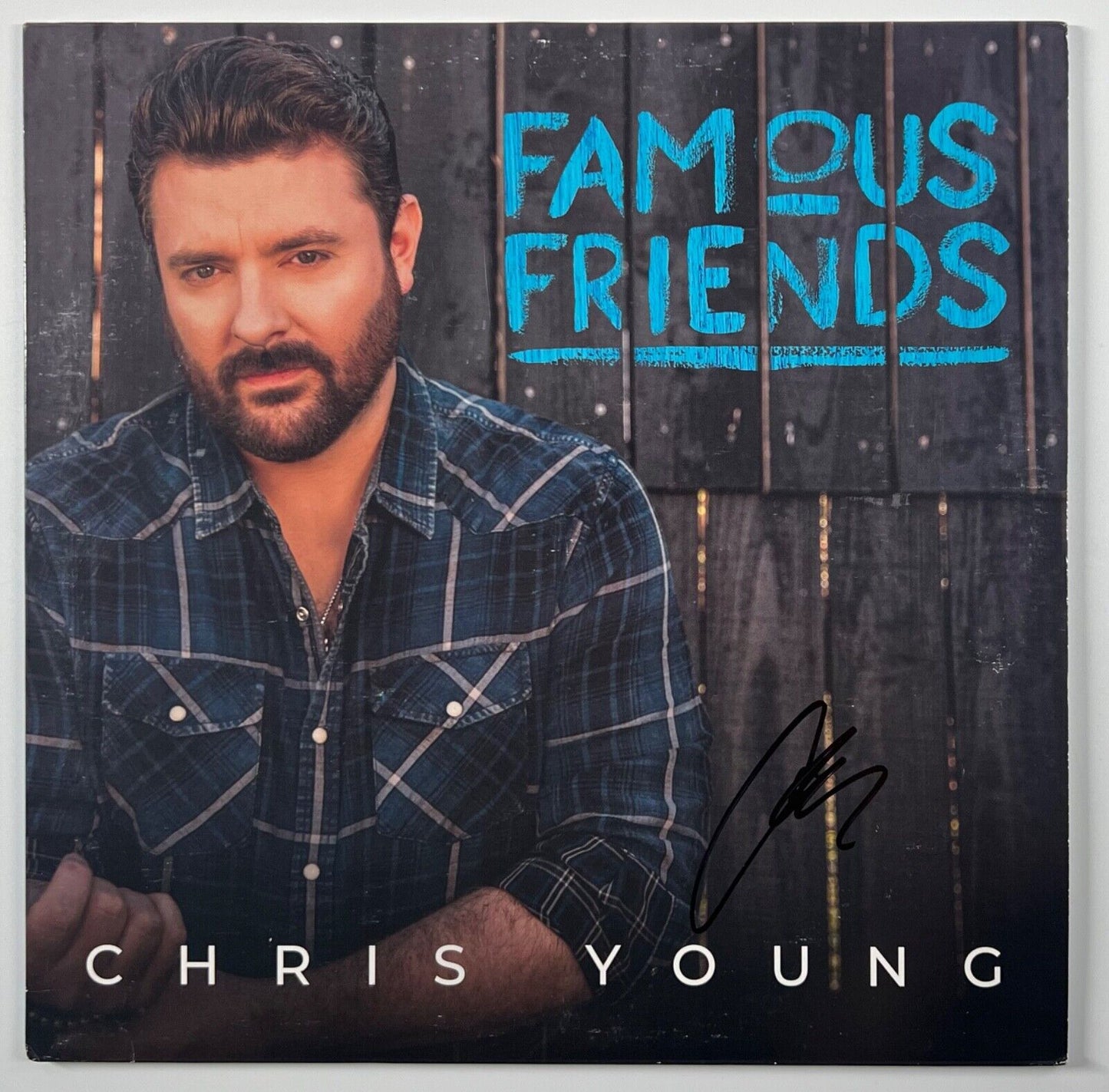 Chris Young JSA Autograph Signed Album Vinyl Record Famous Friends