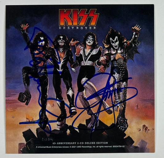 KISS Destroyer Anniversary JSA Signed Autograph CD Paul Stanley Gene Simmons