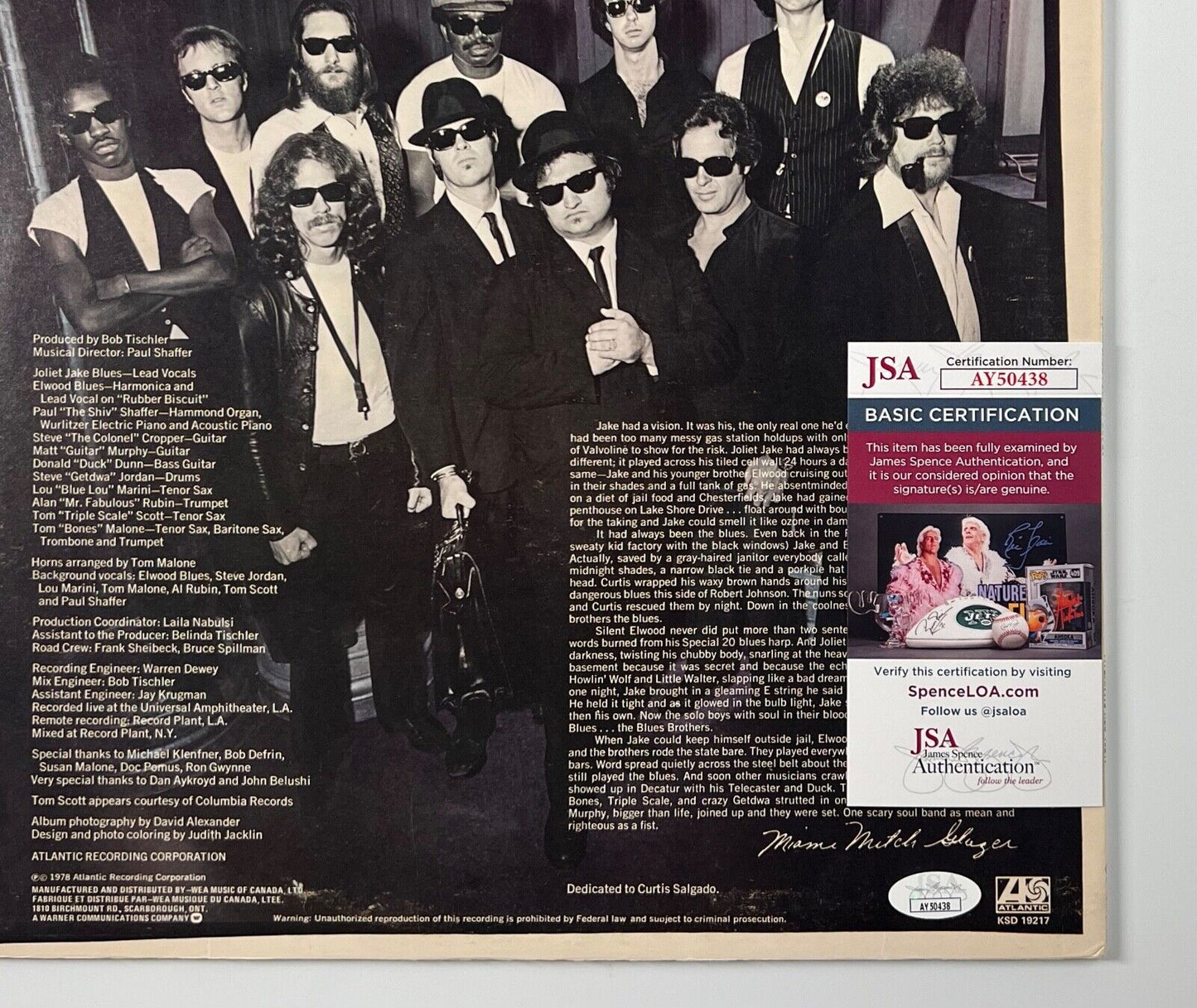 Dan Aykroyd The Blues Brothers JSA Autograph Signed Album Vinyl Record