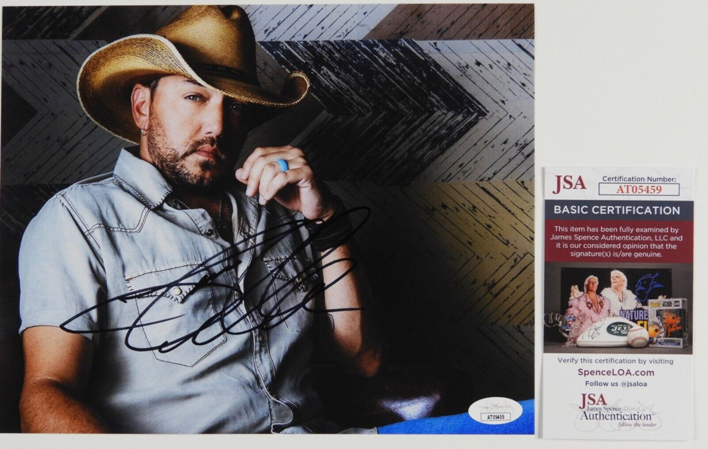 Jason Aldean JSA Autograph Signed 8 x 10 photo Country Star