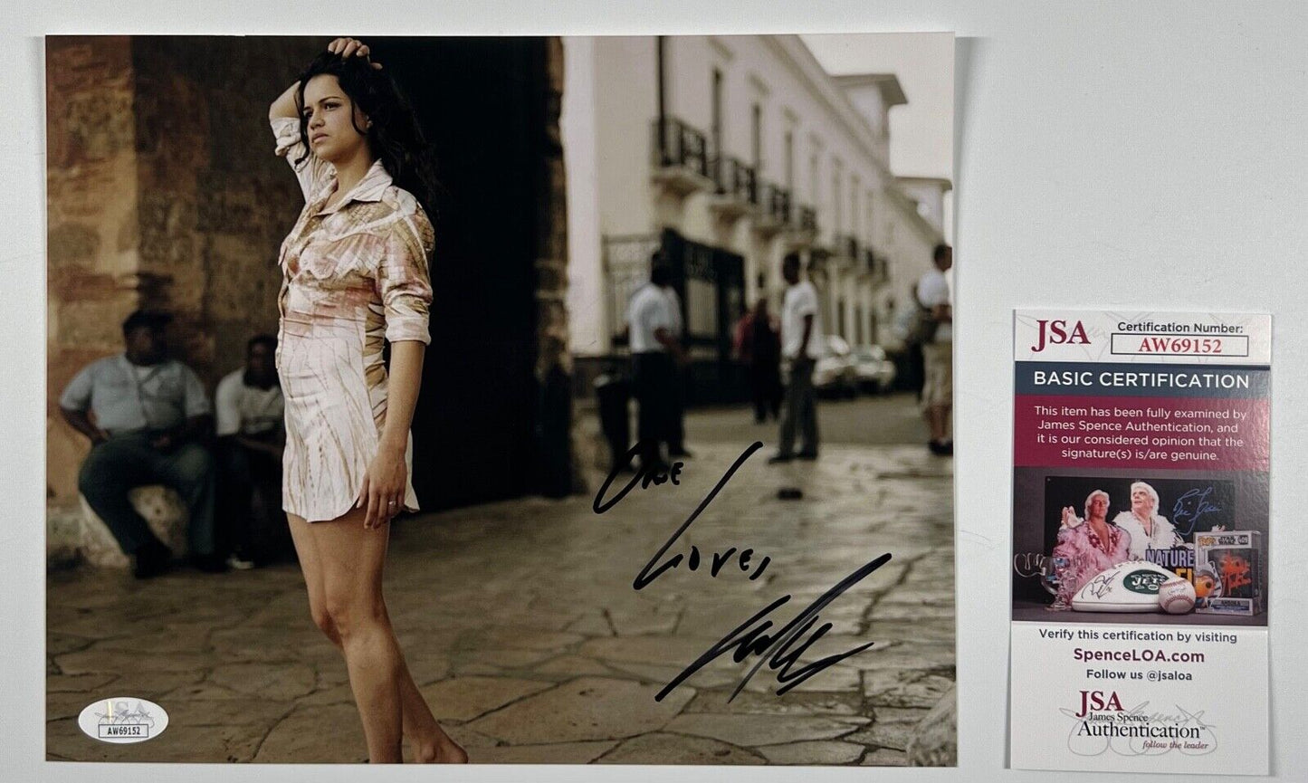 Michelle Rodriguez JSA Signed Autograph 8 x 10 photo