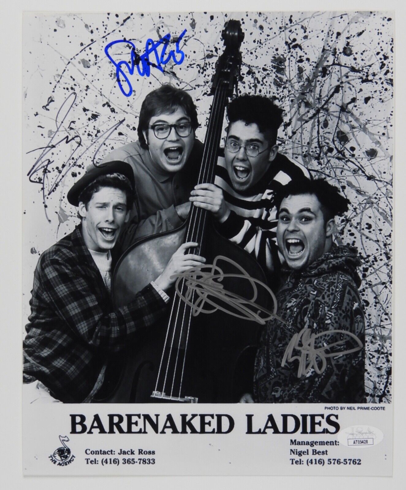 Barenaked Ladies  JSA Signed Autograph Photo Ed Robertson Jim Creeggan +