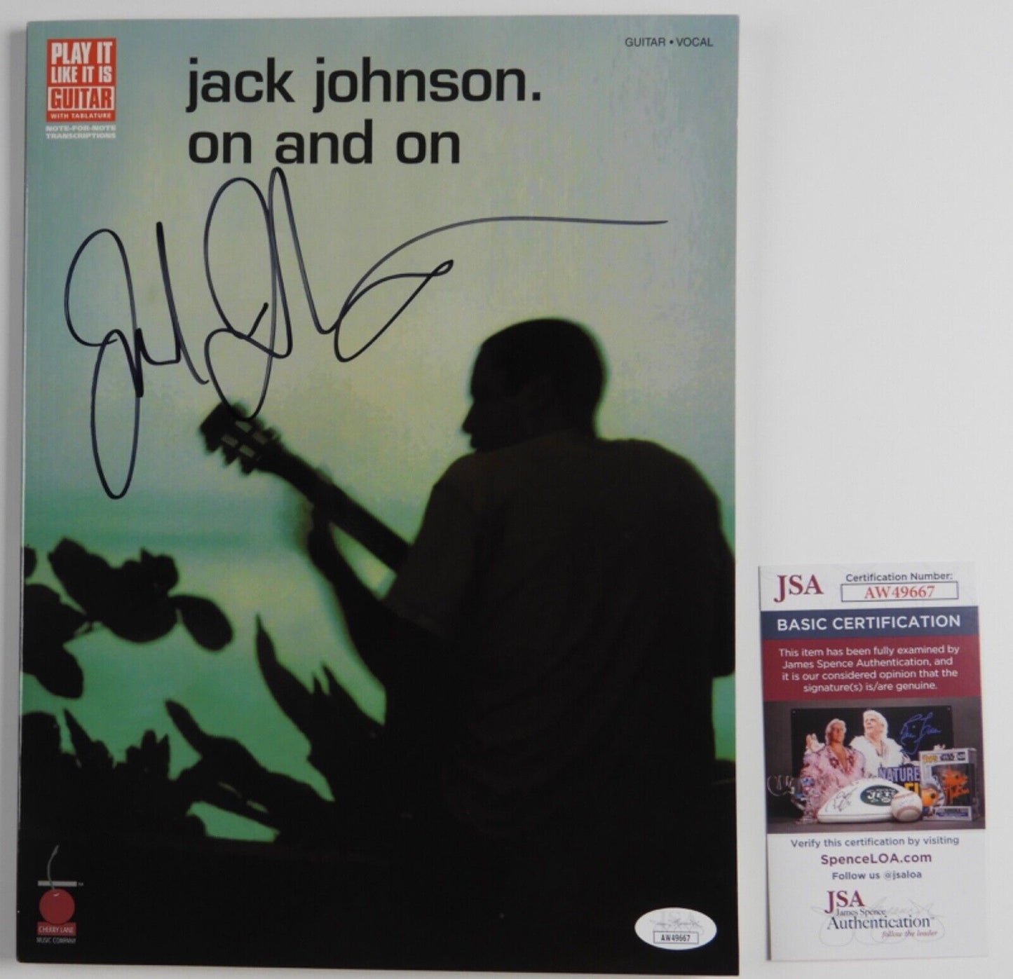 Jack Johnson JSA signed autograph Sheet Music Book On And On