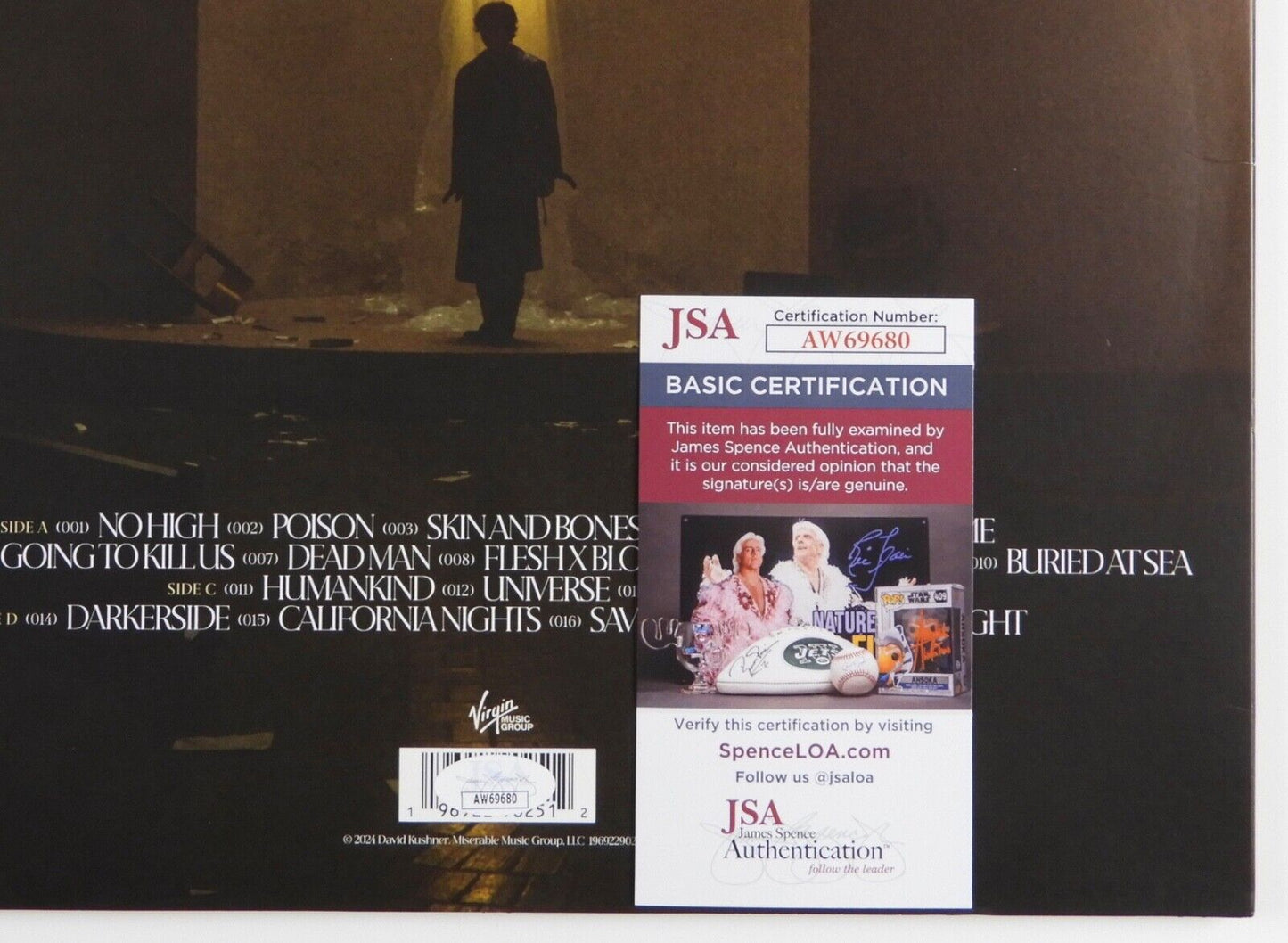 David Kushner Signed Autograph Album JSA Record Vinyl The Dichotomy