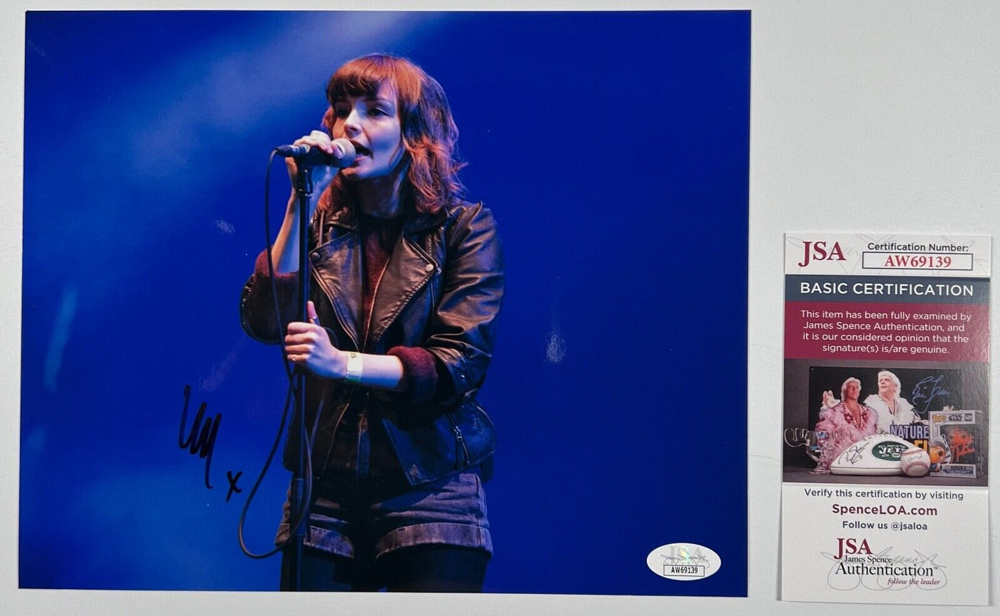 Lauren Mayberry Chvrches JSA Signed Autograph 8 x 10 photo