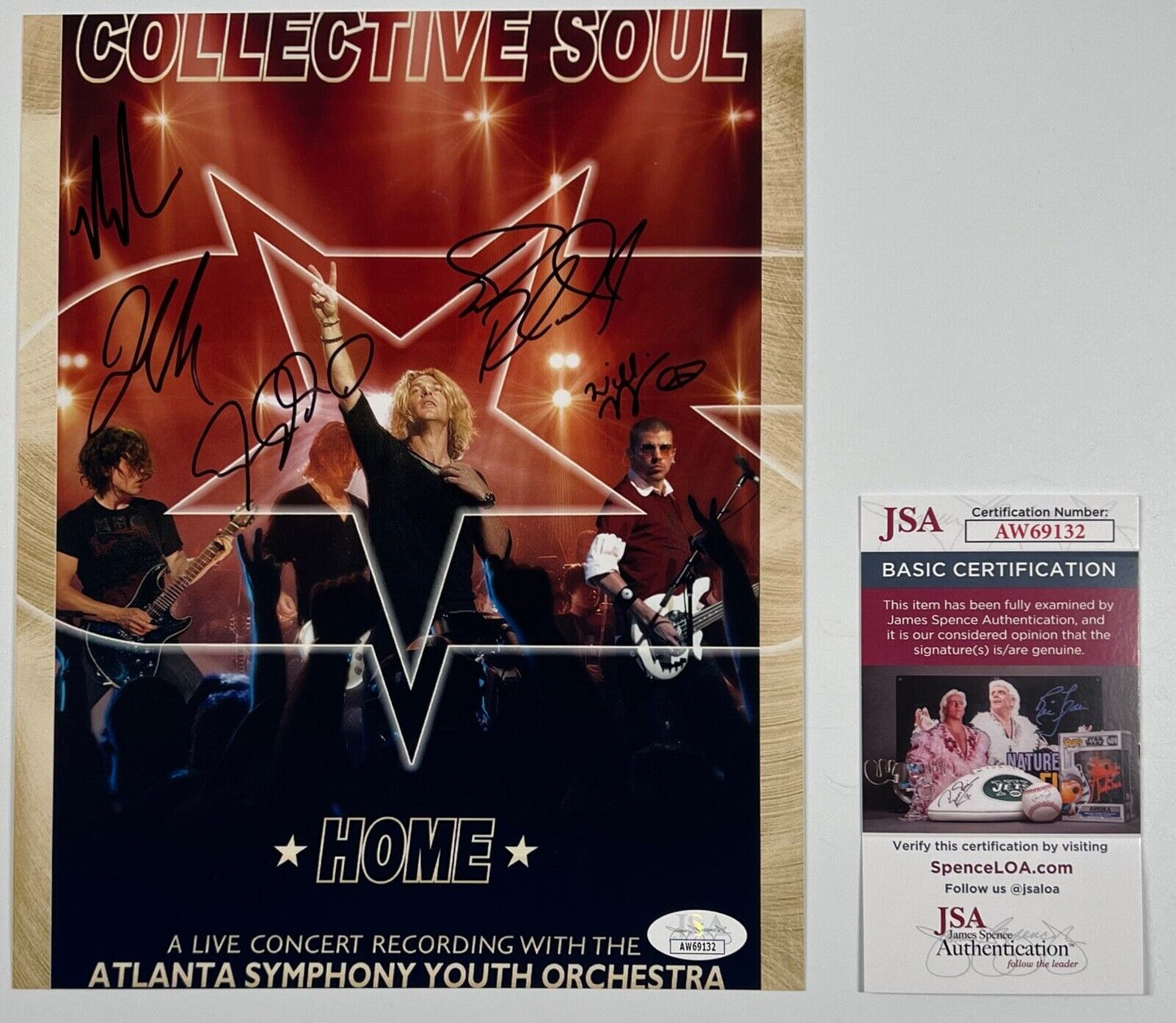Collective Soul Fully JSA Signed Autograph 8 x 10 photo