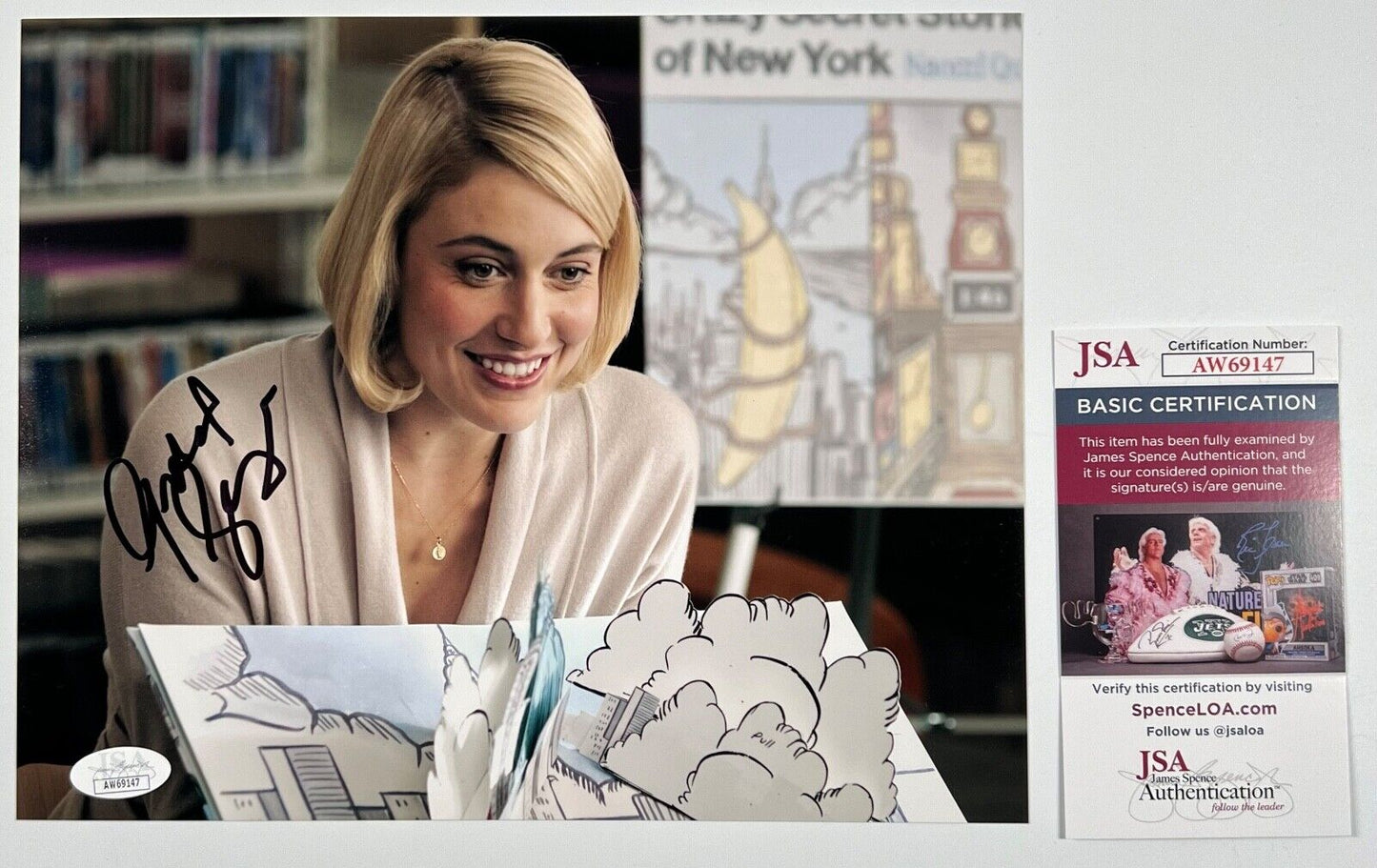 Greta Gerwig JSA Signed Autograph 8 x 10 photo