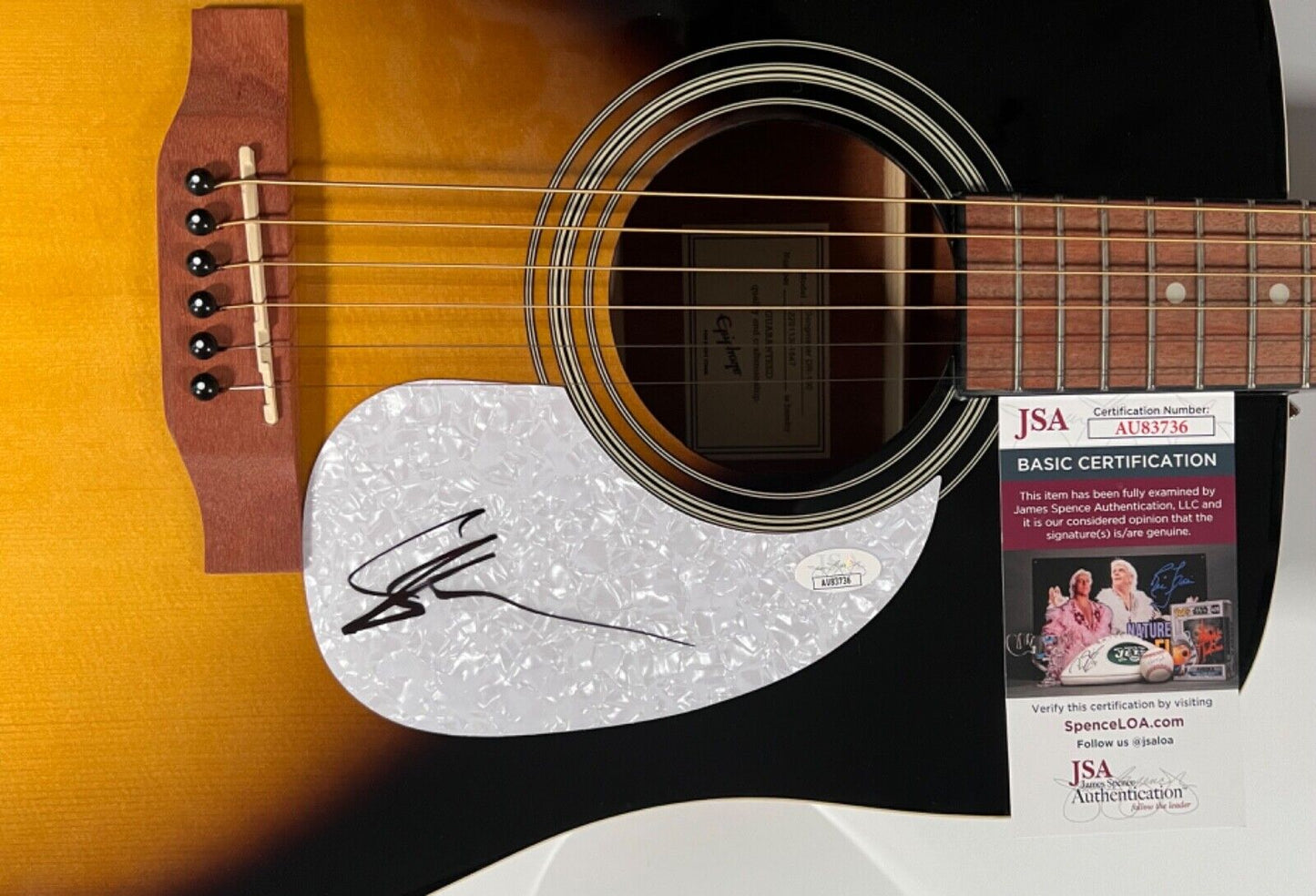 Conner Smith JSA Autograph Fully Signed Guitar Epiphone Acoustic