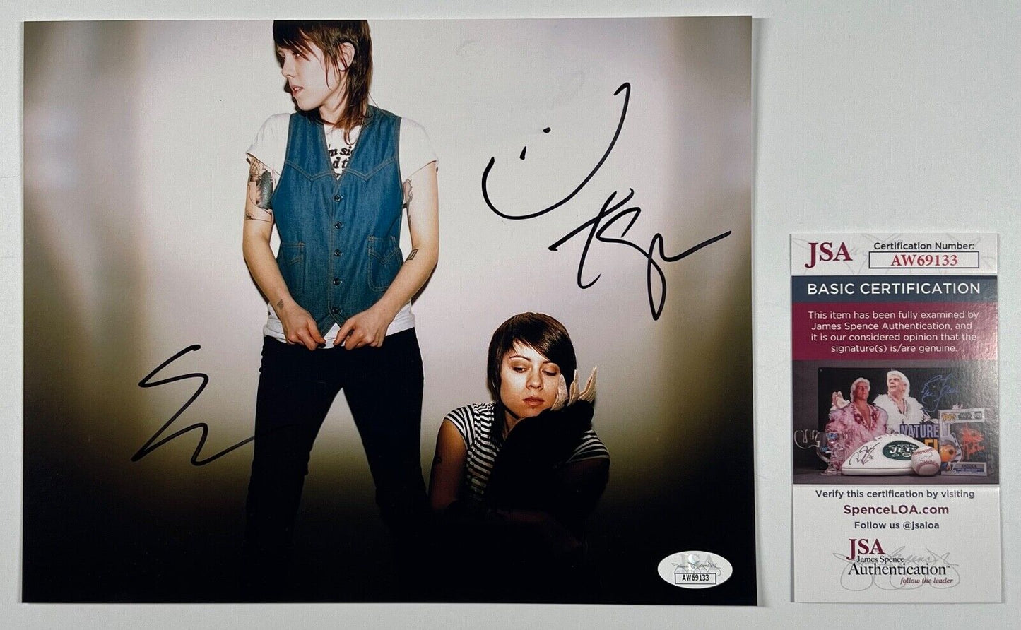 Tegan & Sara JSA Signed Autograph 8 x 10 photo
