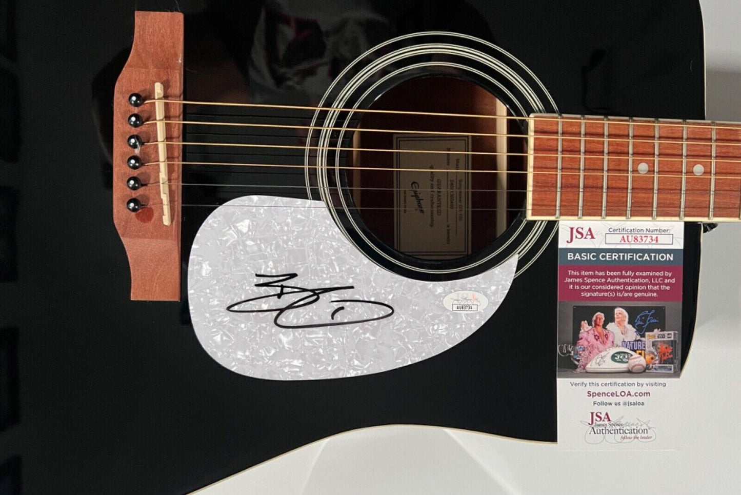 Bradley Gilbert JSA Autograph Signed Guitar Epiphone Acoustic