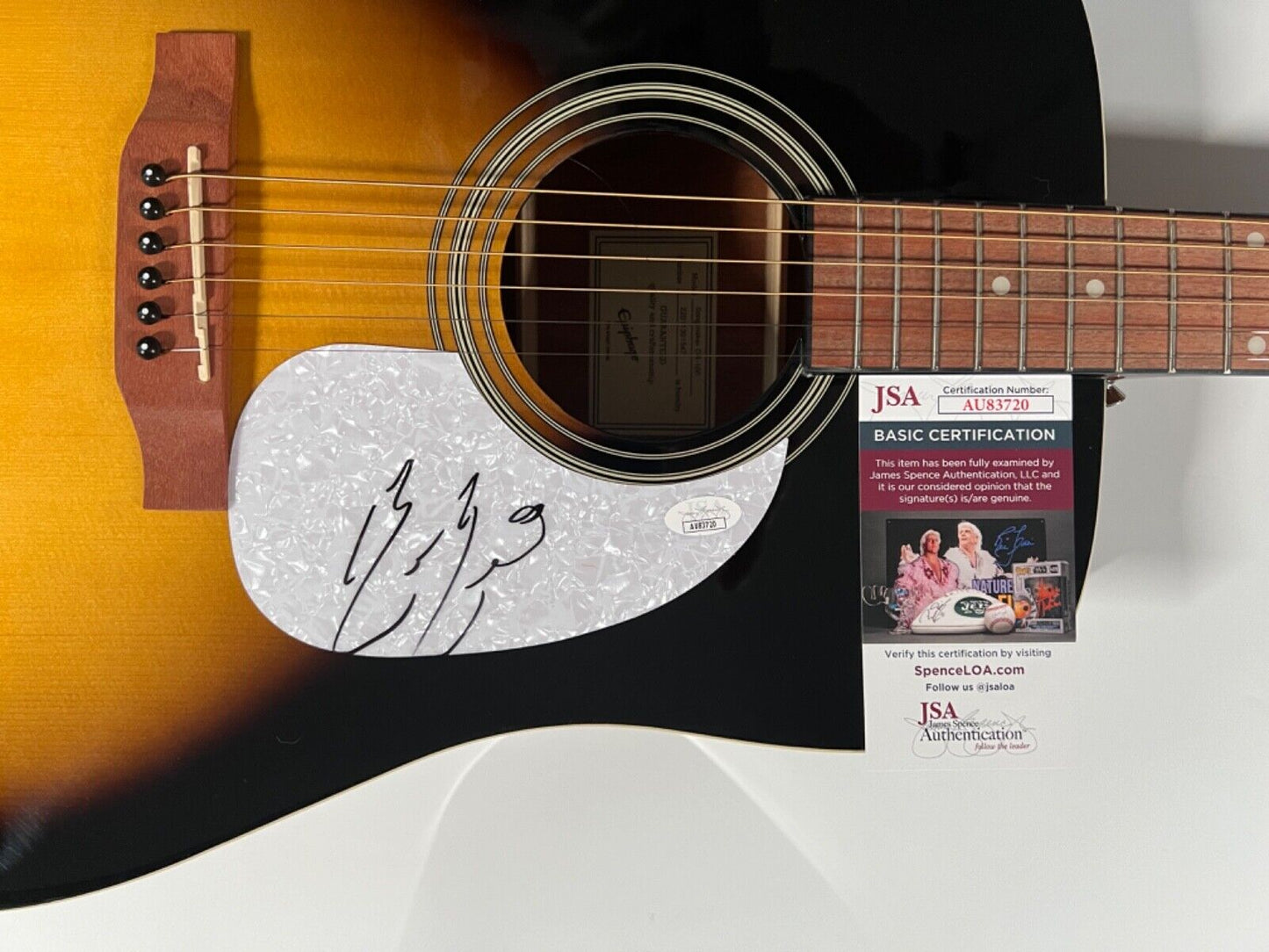 Bailey Zimmerman JSA Autograph Signed Guitar Epiphone Acoustic