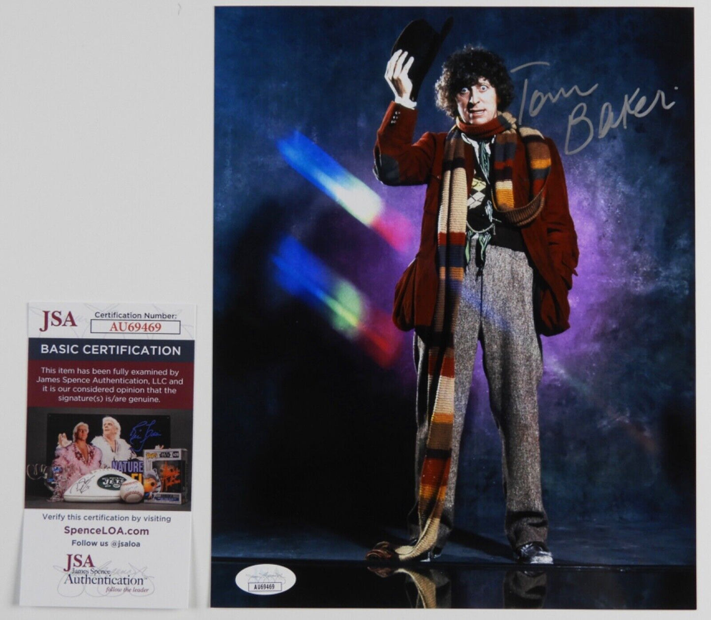 Tom Baker  Doctor Who Autograph Signed Photo JSA COA 8 x 10 Dr Who