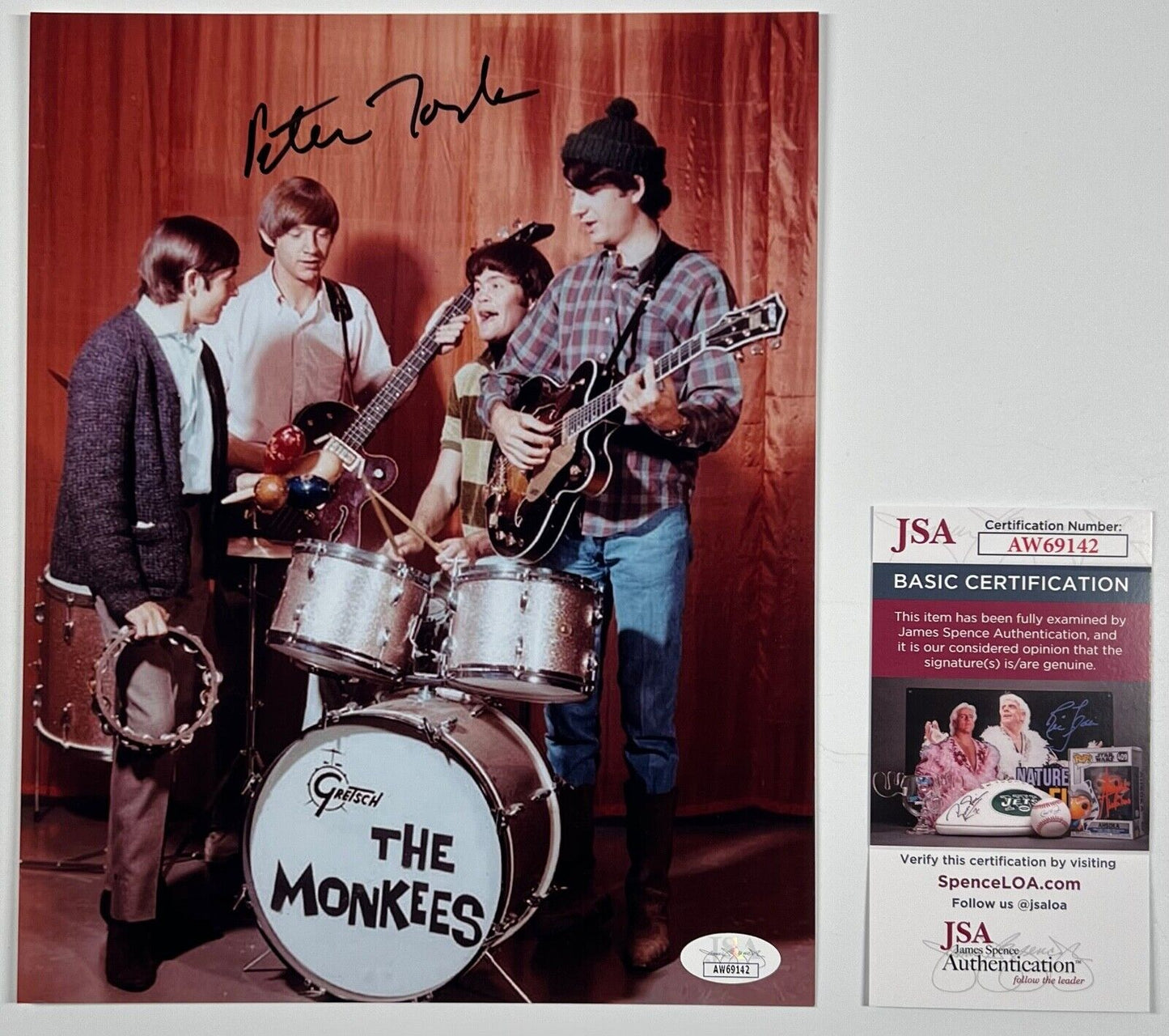 Peter Tork The Monkees JSA Signed Autograph 8 x 10 photo