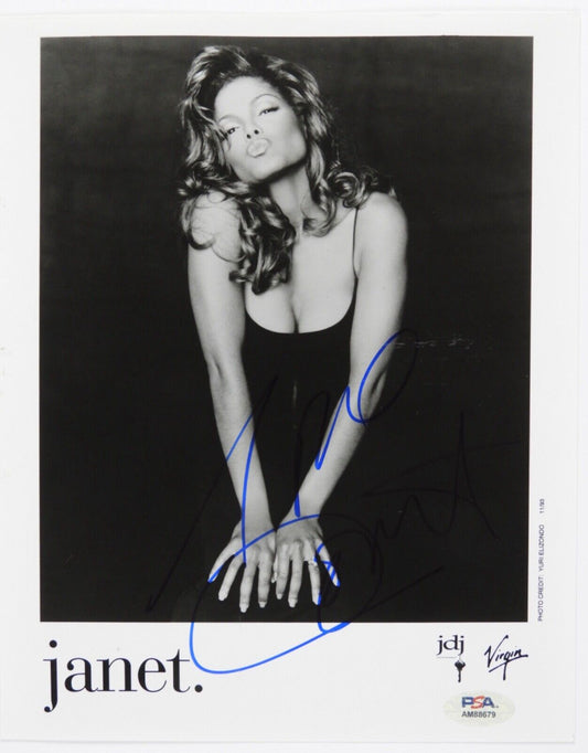 Janet Jackson PSA Signed Autograph 8 x 10 photo