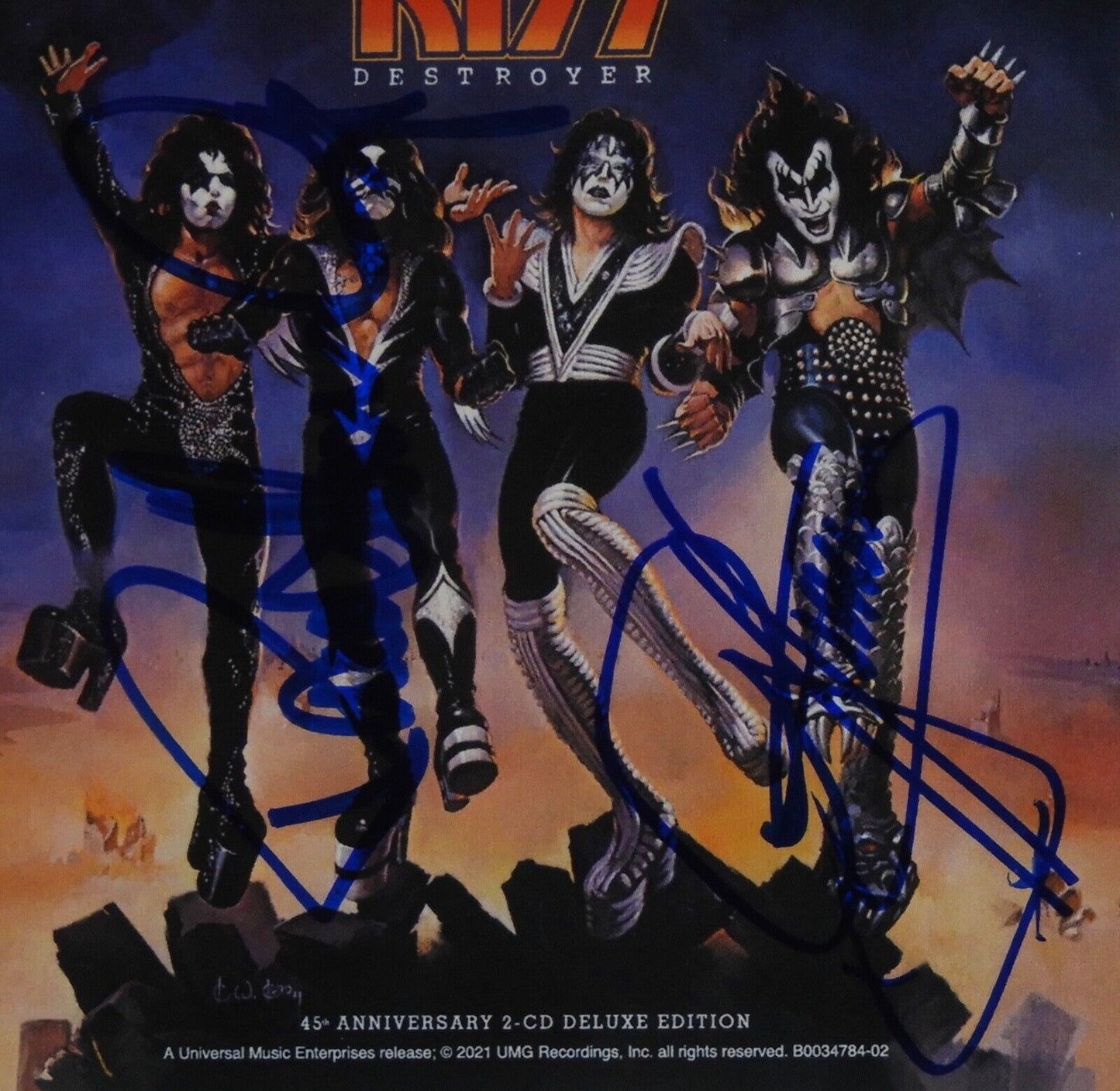 KISS Destroyer Anniversary JSA Signed Autograph CD Paul Stanley Gene Simmons