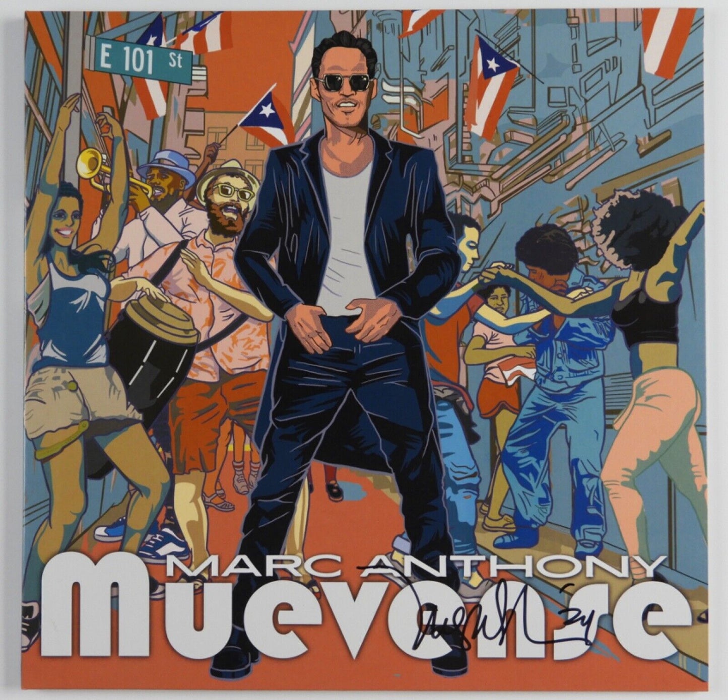 Marc Anthony JSA Signed Autograph Record Album Vinyl Muevense