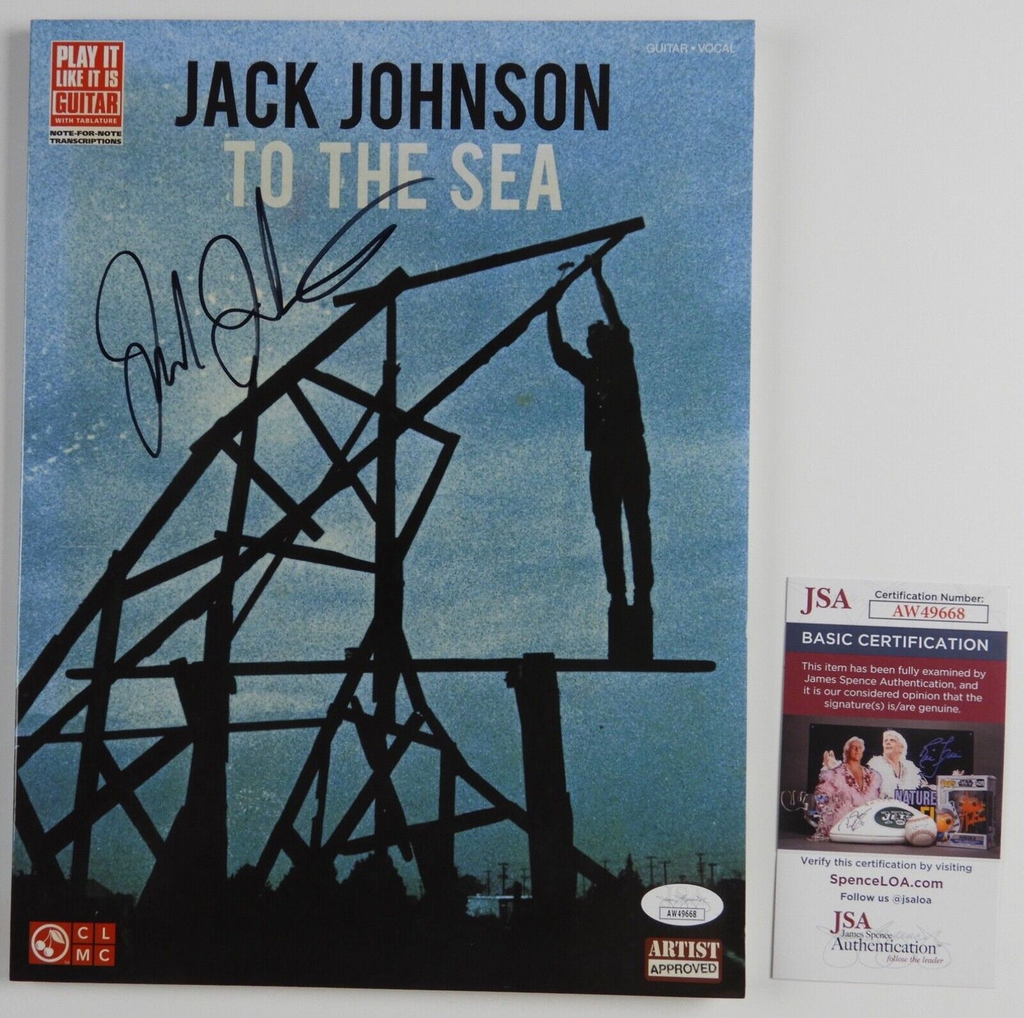 Jack Johnson JSA signed autograph Sheet Music Book To The Sea