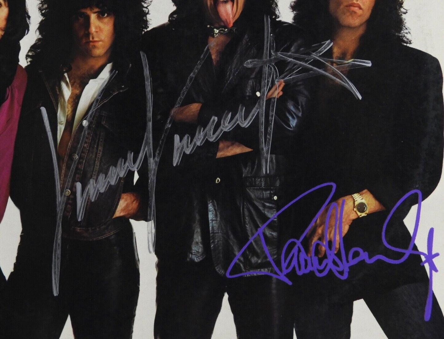 Kiss JSA Signed Autograph Album Record Vinyl Lick It Up Paul Stanley Vinnie +