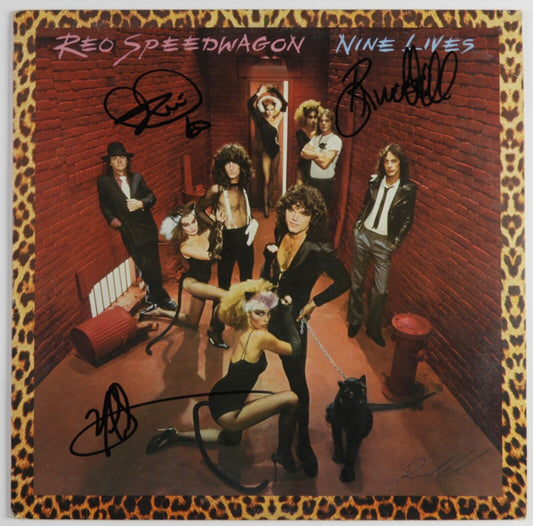 REO Speedwagon JSA Signed Autograph Record Album Vinyl Kevin Cronin Bruce Hall +