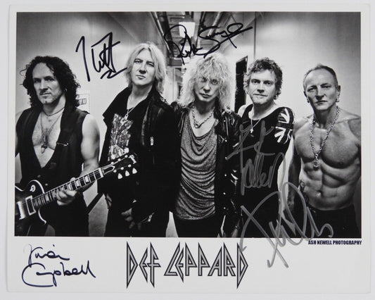 Def Leppard JSA Signed Autograph 8 x 10 Photo Fully Signed Promo