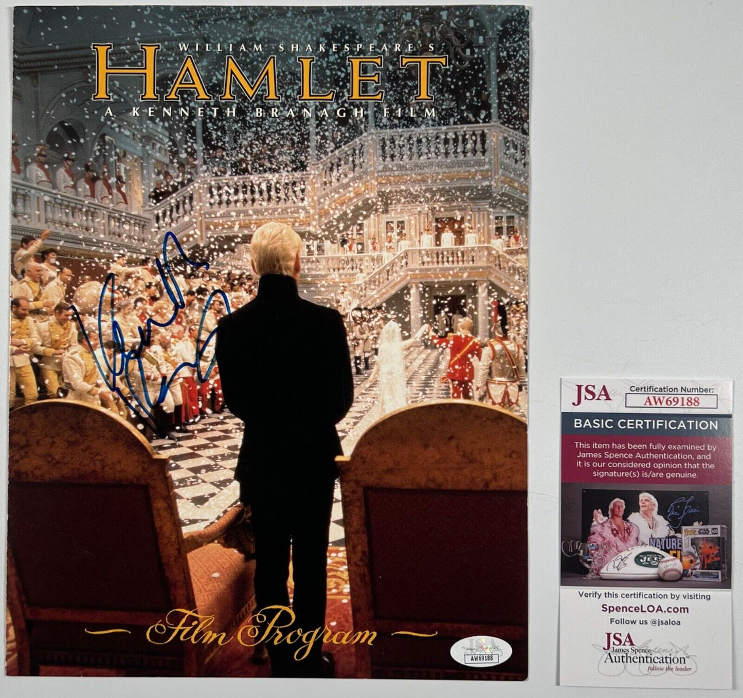 Kenneth Branagh Hamlet JSA Signed Autograph Program