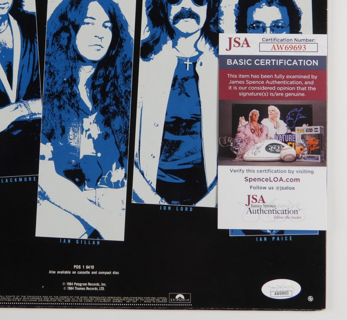 Deep Purple JSA Signed Autograph Album Record Vinyl Perfect Stranger