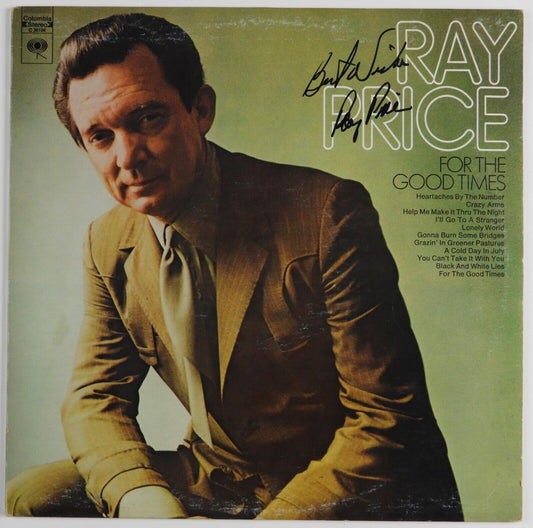 Ray Price JSA Signed Autograph Record Album Vinyl For The Good Times