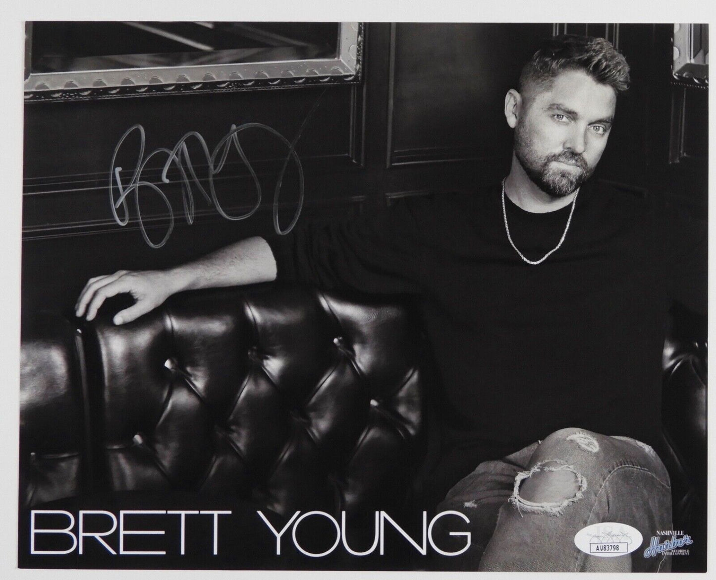 Brett Young JSA Fully Signed Autograph 8 x 10 Photo Country Music Star