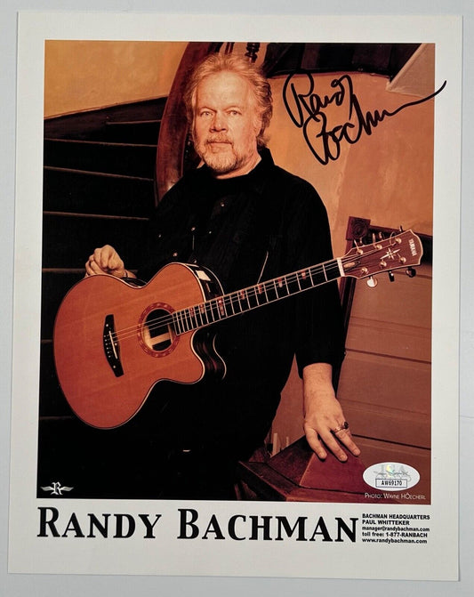 Randy Bachman The Guess Who JSA Signed Autograph 8 x 10 photo