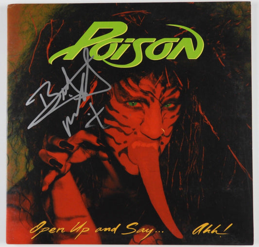 Poison Bret Michaels JSA Signed Autograph Album Record Vinyl Open Up And Say