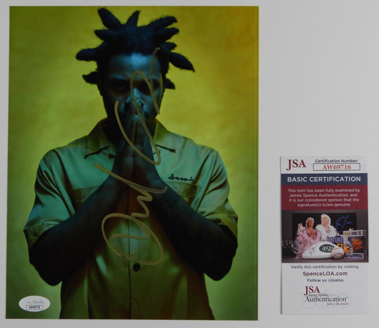 Denzel Curry JSA Signed Autograph 8 x 10 photo