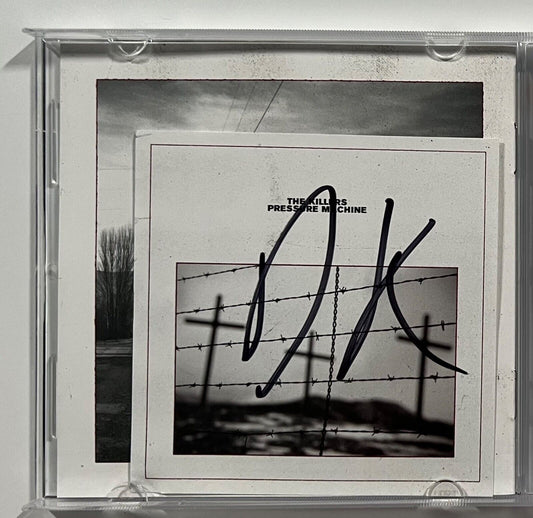 The Killers Dave Keuning signed autograph CD Booklet Insert Pressure Machine