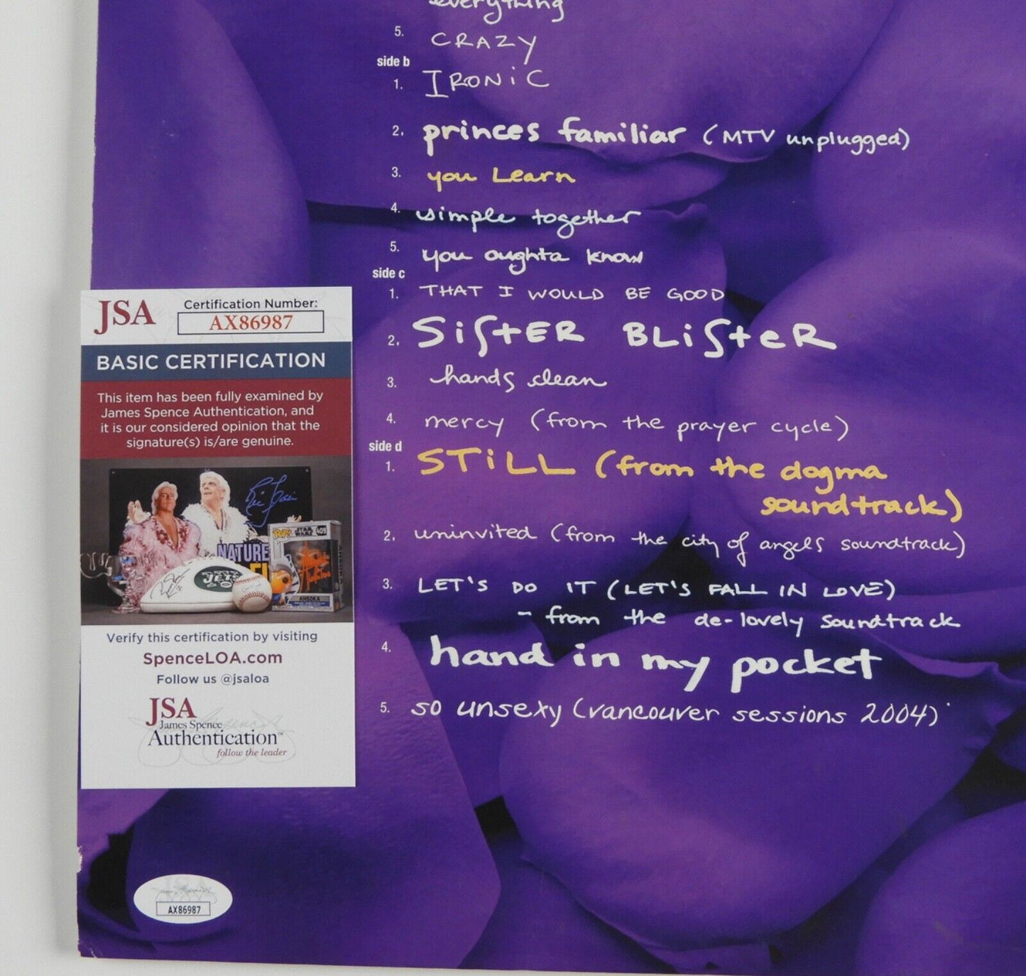 Alanis Morissette JSA Signed Autograph Record Album Vinyl The Collection