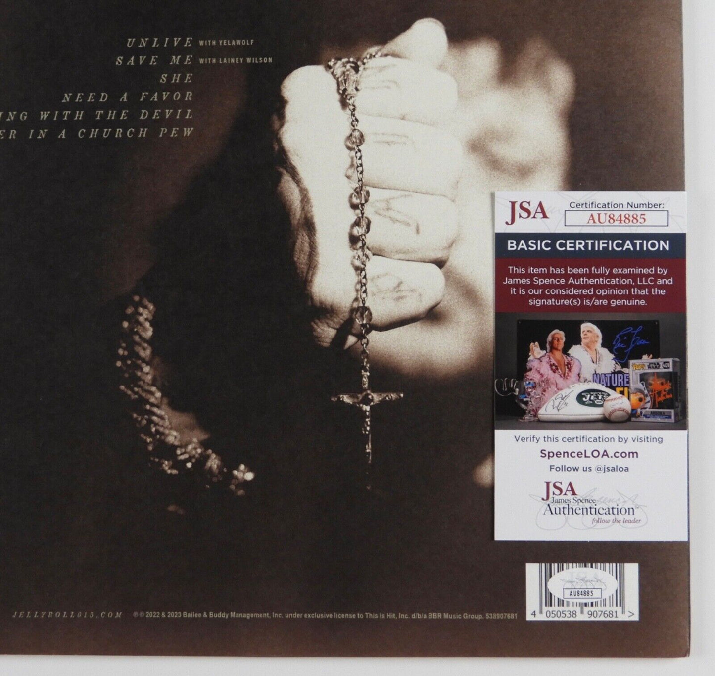 Jelly Roll JSA Signed Autograph Album Record Vinyl Whitsitt Chapel