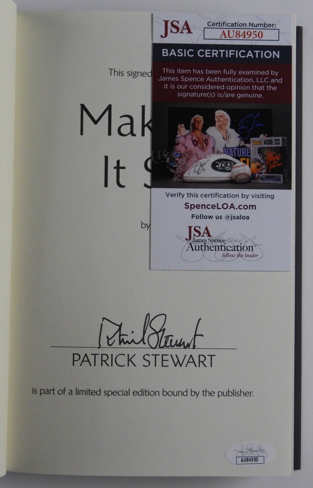 Patrick Stewart JSA Autograph Signed Book Making It So