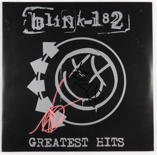 Blink 182 JSA Signed Autograph Album Record Vinyl Travis Barker Mark Hoppus