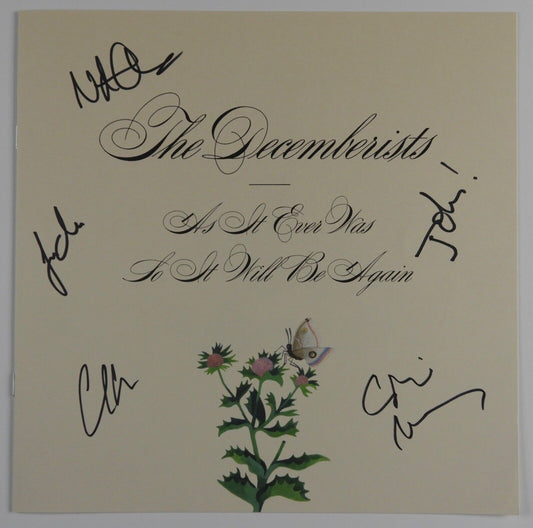 The Decemberists Signed Autograph JSA Album Insert Booklet