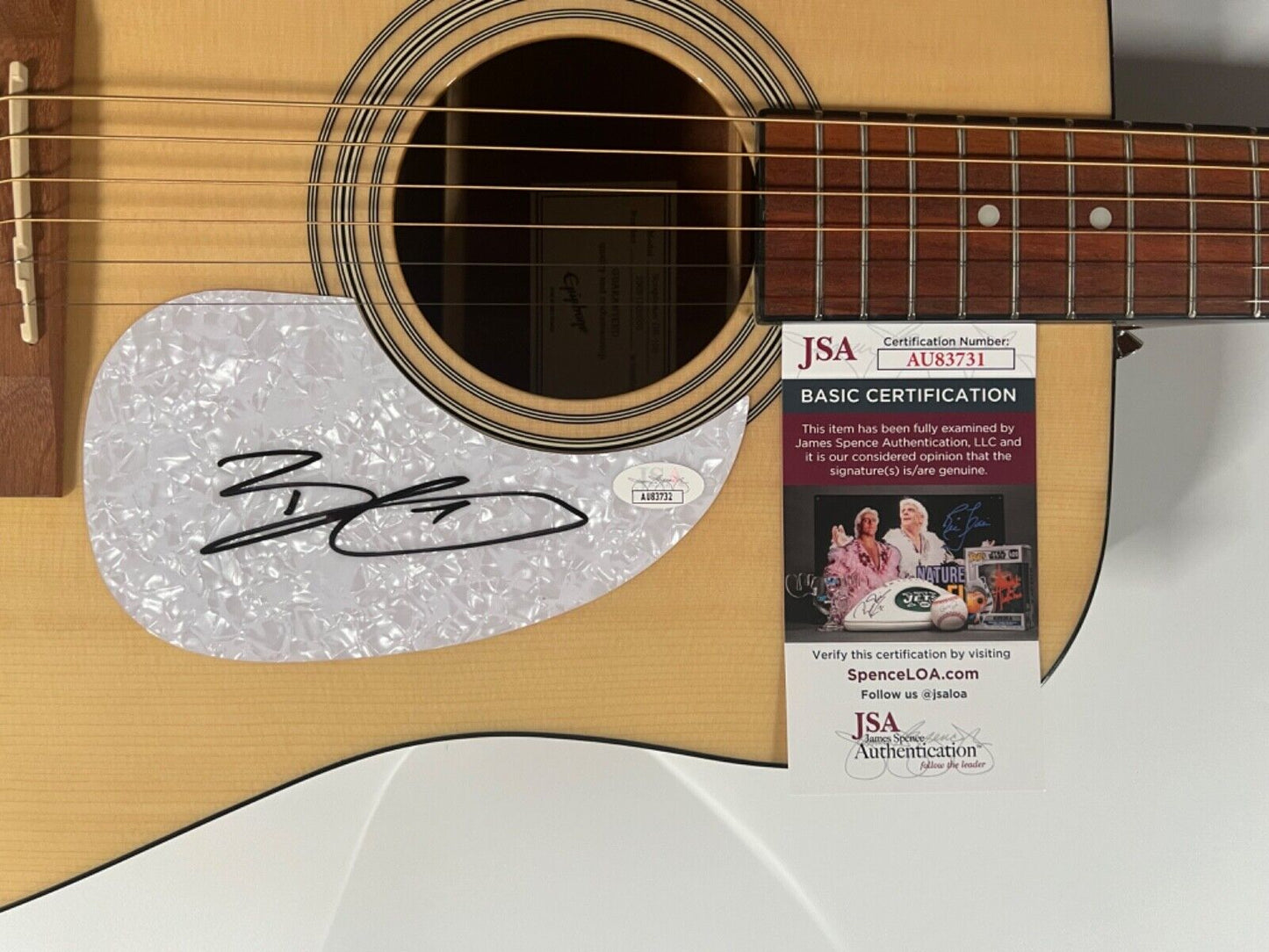 Bradley Gilber JSA Autograph Signed Guitar Epiphone Acoustic