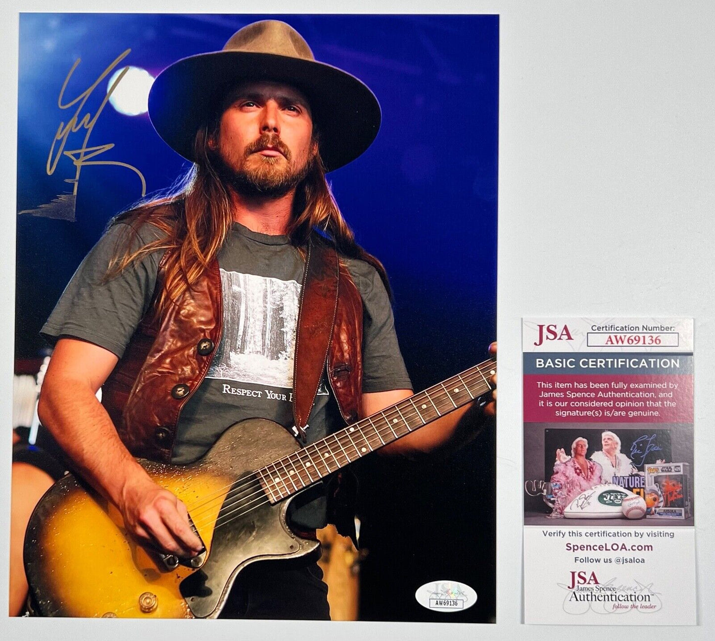 Lukas Nelson JSA Signed Autograph 8 x 10 photo