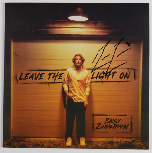 Bailey Zimmerman JSA Signed Autograph Record Album Vinyl  Leave The Light On