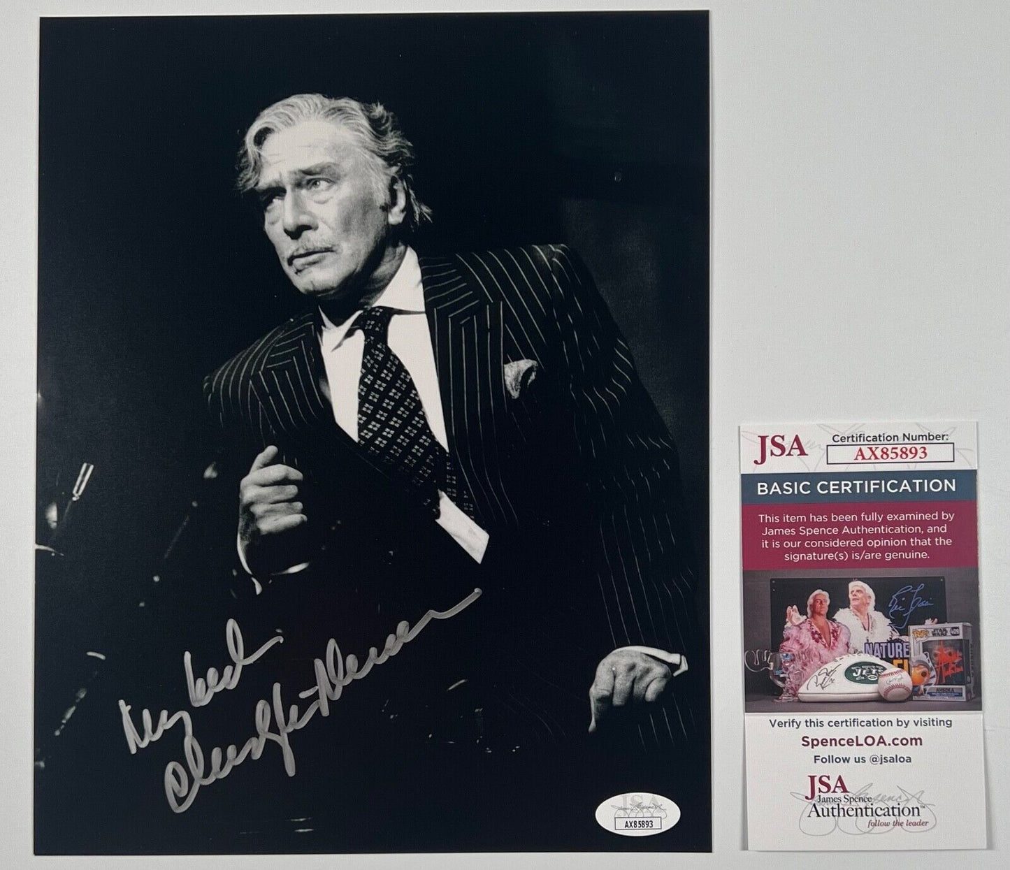 Christopher Plummer JSA Signed Autograph 8 x 10 photo